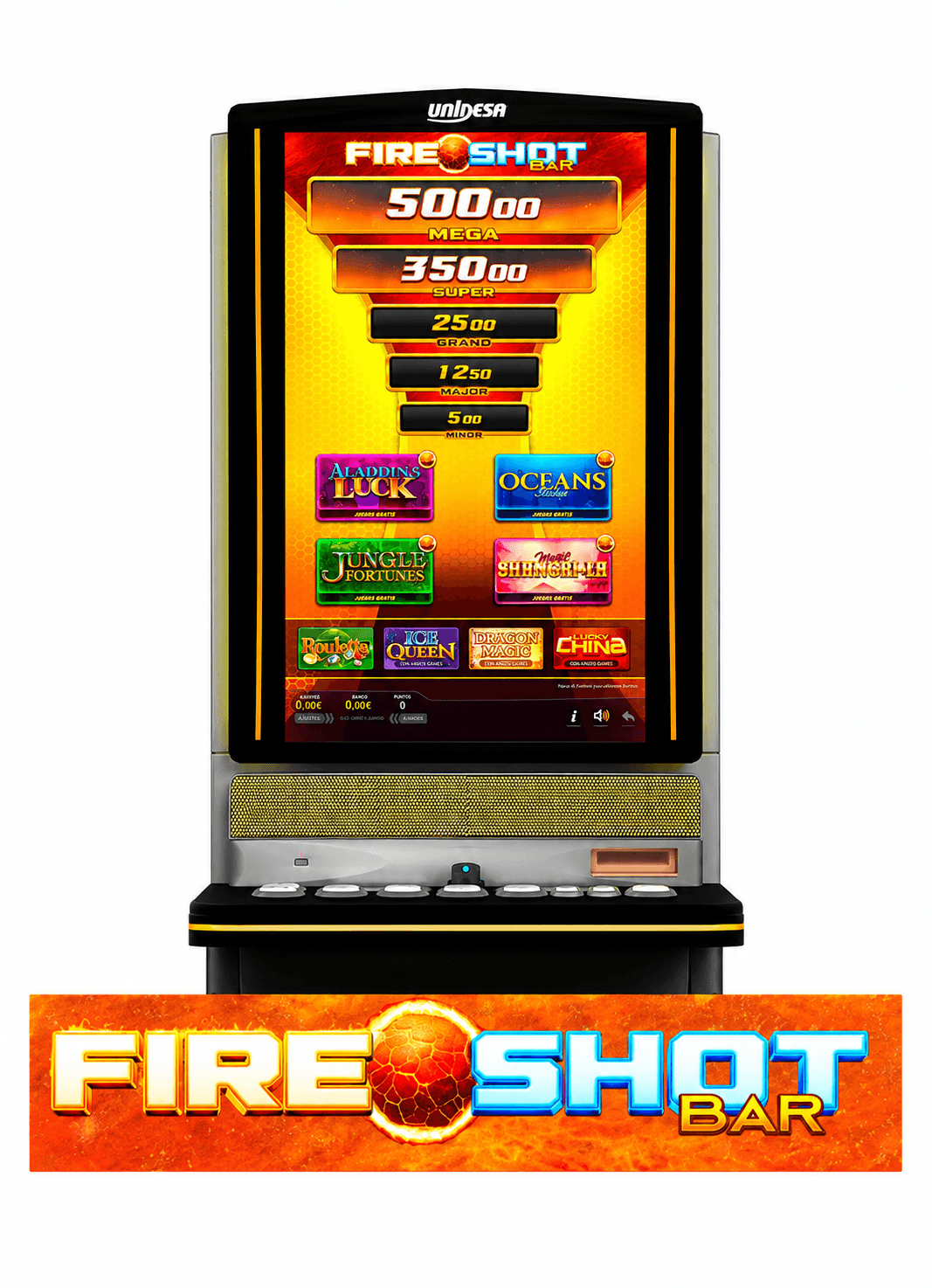 Máquina recreativa Fire Shot Bar de UNIDESA para bares